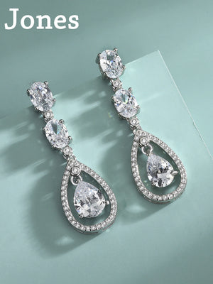Teardrop Earrings S925 Sterling Silver Ladies