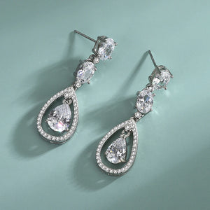 Teardrop Earrings S925 Sterling Silver Ladies