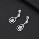 S925 Sterling Silver Teardrop Earrings for Wedding Dress Banquet