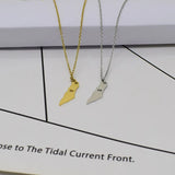 Europe & America Titanium Steel Map Pendant Necklace Gift