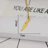 Europe & America Titanium Steel Map Pendant Necklace Gift