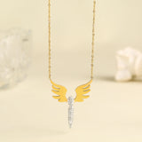 Europe Cross-Border Angel Wings Necklace Ladies Long Wings Collarbone Chain