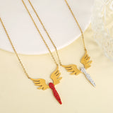 Europe Cross-Border Angel Wings Necklace Ladies Long Wings Collarbone Chain