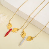 Europe Cross-Border Angel Wings Necklace Ladies Long Wings Collarbone Chain