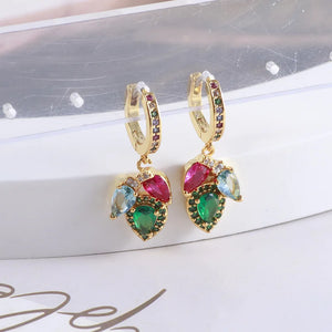 Europe US Accessories Sweet Shine Water Drop Hoop Earrings