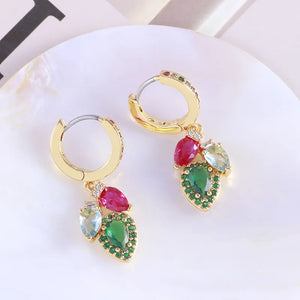 Europe US Accessories Sweet Shine Water Drop Hoop Earrings