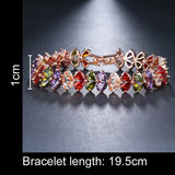 High-End Zircon Fan Bracelet Wedding Party Jewelry