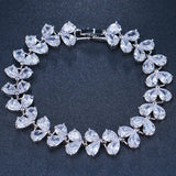 High-End Zircon Fan Bracelet Wedding Party Jewelry