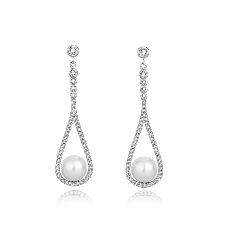 S925 Sterling Silver Freshwater Pearl Baroque Earrings