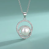 S925 Silver Pearl Necklace Set Europe US Pendant Jewelry