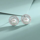 S925 Silver Pearl Necklace Set Europe US Pendant Jewelry