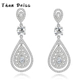Bohemian Style Teardrop Earrings S925 Sterling Silver