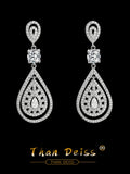Bohemian Style Teardrop Earrings S925 Sterling Silver
