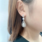 Bohemian Style Teardrop Earrings S925 Sterling Silver