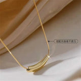 Titanium Steel Eggplant Necklace Smile