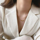 Titanium Steel Eggplant Necklace Smile