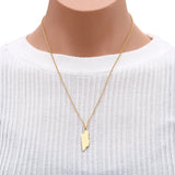 Stainless Steel Belize Map Pendant Necklace