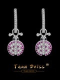 Europe & US Personality Fun 7 Star Ladybug S925 Silver Earrings Female