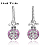 Europe & US Personality Fun 7 Star Ladybug S925 Silver Earrings Female