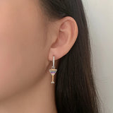 S925 Sterling Silver Cocktail Cup Earrings