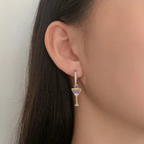 S925 Sterling Silver Cocktail Cup Earrings