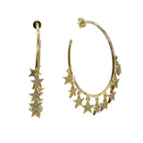 Europe Style Large Geometric Circle Hoop Earrings with Tassel for Women