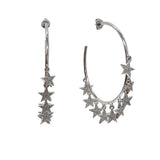 Europe Style Large Geometric Circle Hoop Earrings with Tassel for Women