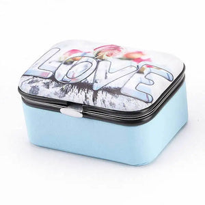 Europe Printed Jewelry Box Earrings Necklace Rings Travel Jewelry Organizer Box