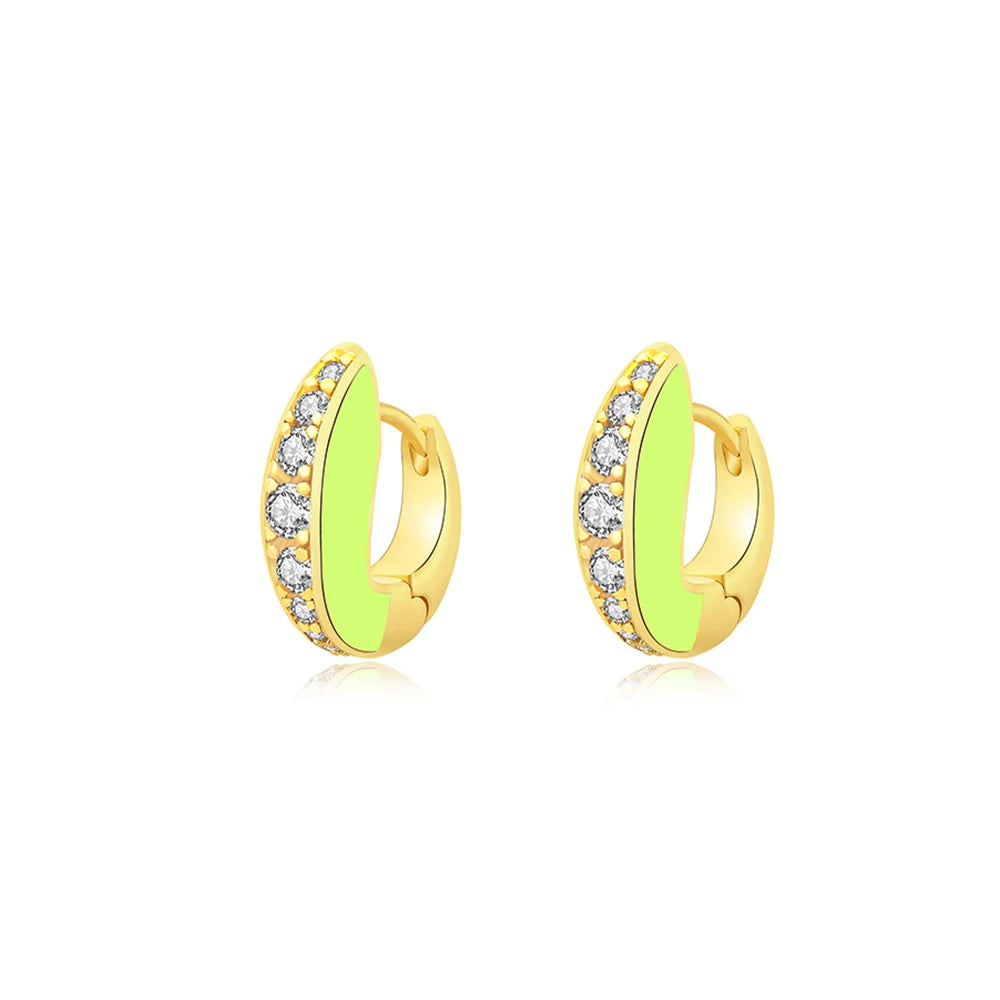 Europe Crystal Multicolor Earrings Women High Famous Jewelry Party