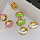 Europe Crystal Multicolor Earrings Women High Famous Jewelry Party
