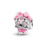 925 Silver Charms Skeleton Clown Bead Bracelet Pendant DIY Jewelry Gift