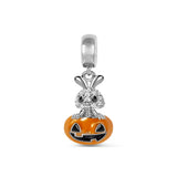 925 Silver Skeleton Charm Bead for Bracelet Pendant Halloween DIY Jewelry Gift