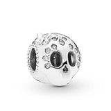 925 Silver Skeleton Charm Bead for Bracelet Pendant Halloween DIY Jewelry Gift