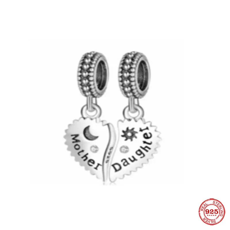 925 Silver Love Baby Bottle Bag Pendant for Bracelet DIY Jewelry Gift