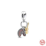925 Silver Love Baby Bottle Bag Pendant for Bracelet DIY Jewelry Gift