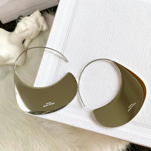 Europe Hot Silver Half Round Earrings Women High Jewelry