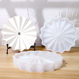 European Style Wave Drain Tray Epoxy Resin Mold Kitchen Snack Fruit Cake Display