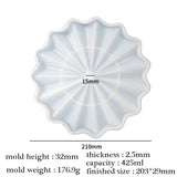 European Style Wave Drain Tray Epoxy Resin Mold Kitchen Snack Fruit Cake Display