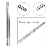 Europe Ring Sizer Mandrel and Stainless Iron Ring Sizer Gauge Set