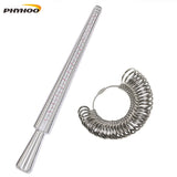 Europe Ring Sizer Mandrel and Stainless Iron Ring Sizer Gauge Set