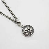 925 Sterling Silver Elizabeth Coin Necklace Vintage Style