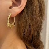 Europe US Metal Irregular Earrings Punk Retro Earring Ms Girl Jewelry