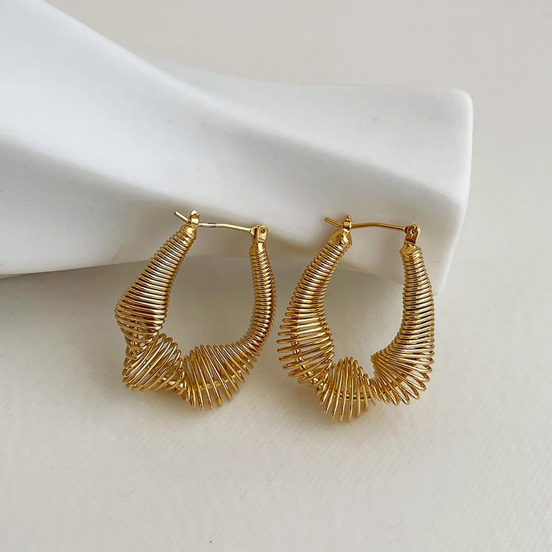Europe US Metal Irregular Earrings Punk Retro Earring Ms Girl Jewelry