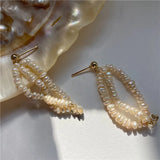 Baroque Pearl Earrings Wedding Accessories