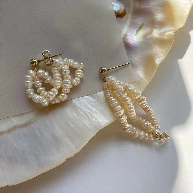Baroque Pearl Earrings Wedding Accessories