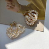 Baroque Pearl Earrings Wedding Accessories