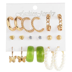 Europe & America Pearl Earring Set for Women, Party & Banquet Jewelry Gift