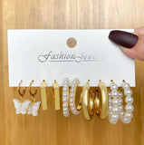Europe & America Pearl Earring Set for Women, Party & Banquet Jewelry Gift