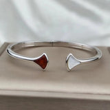 925 Silver Gilded Fritillaria Fan Bracelet for Women