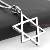 Hexagonal Star Stainless Steel Pendant Necklace Clavicle Chain